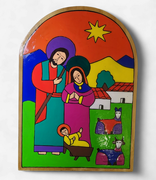 Plaque -Nativity with star - El Salvador (25x18 cm)