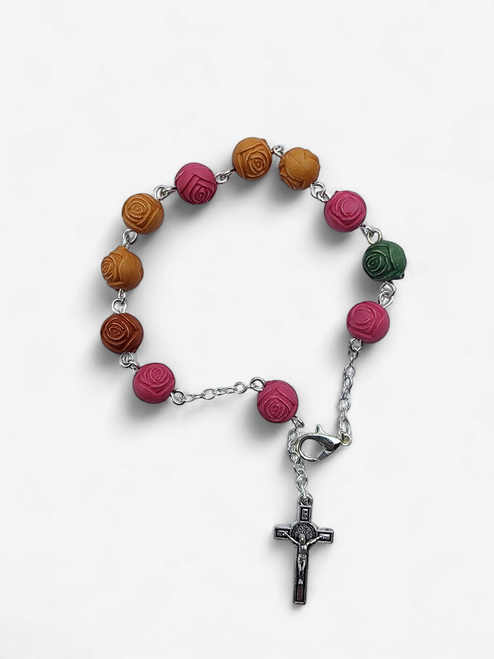 Multicolor Acrylic Rose Bracelet (8mm)- Made in Portugal