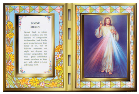Glass Plaque/Divine Mercy