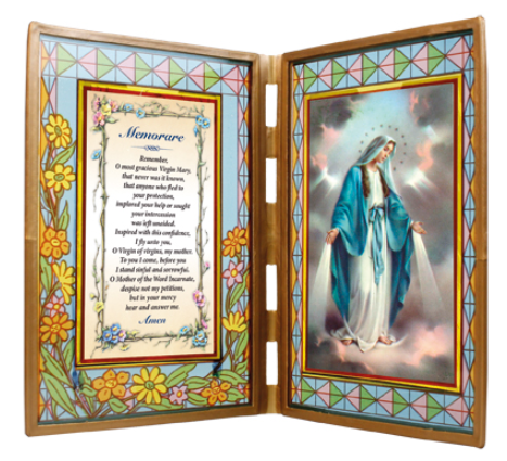 Glass Plaque/Miraculous/Memorare