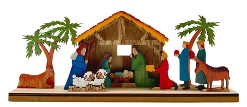 Nativity with Stable (33x6x14cm)