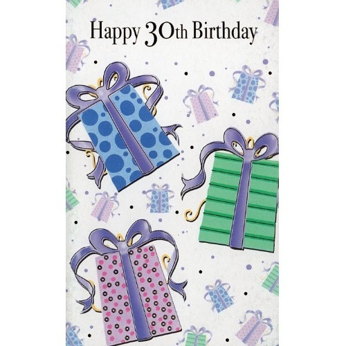 Card: Happy 30th Birthday - Gifts
