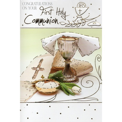 Card: First Holy Communion Chalice Congratulations