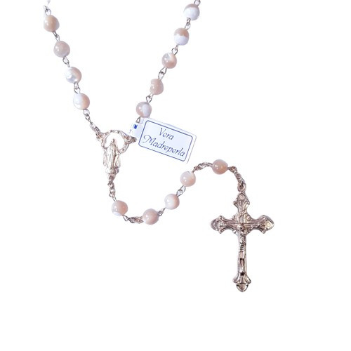 Rosary: Mother of Pearl Cream (5mm.)