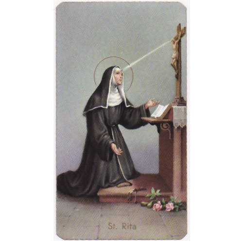 Holy Picture: St Rita - 5.5cm x 10cm