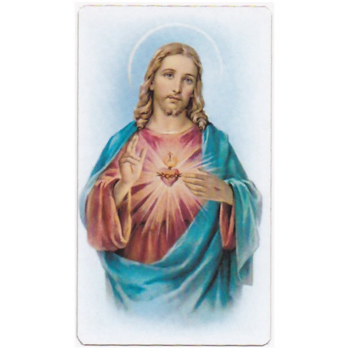 Holy Picture: Sacred Heart of Jesus - 6cm x 10.5cm