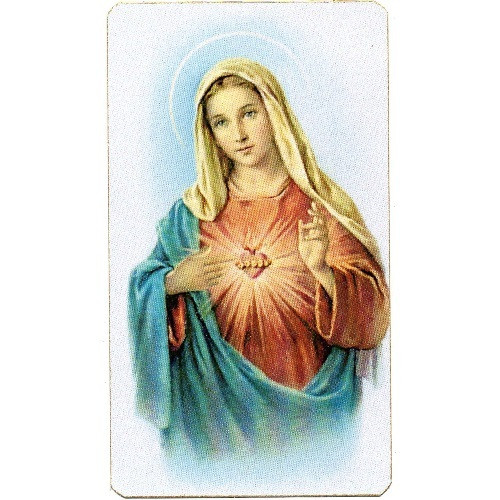 Holy Picture: Sacred Heart of Mary - 6cm x 10.5cm