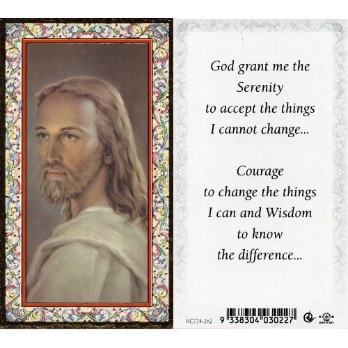 Holy Prayer Card: Serenity Prayer - 6cm x 10.5cm