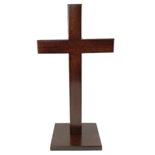 Cross: Free Standing Mahogany 30cm