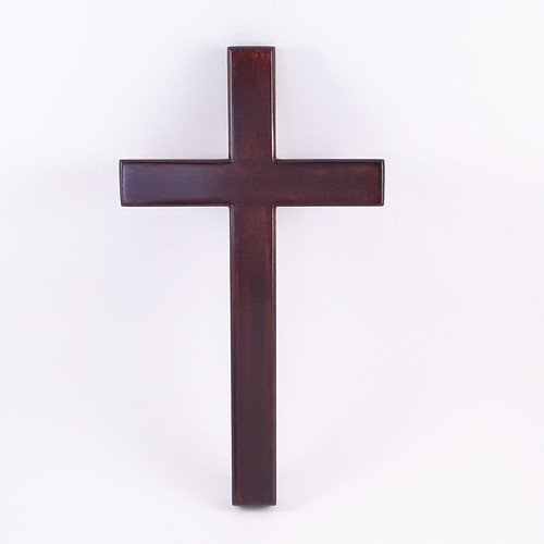 Mahogany Wall Cross 20cm