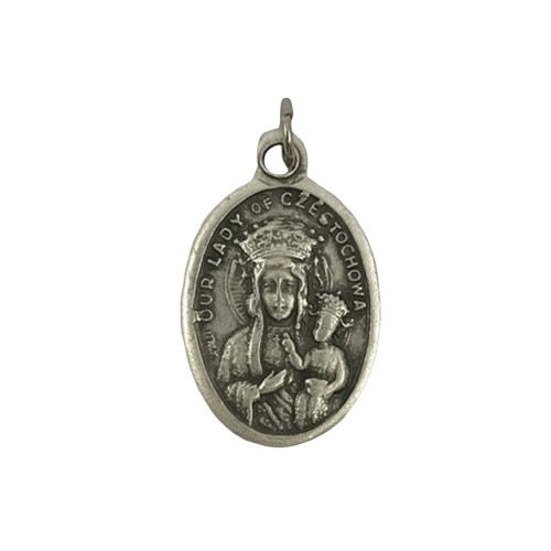 Medal: Our Lady of Czestochowa / St John Paul II 22mm