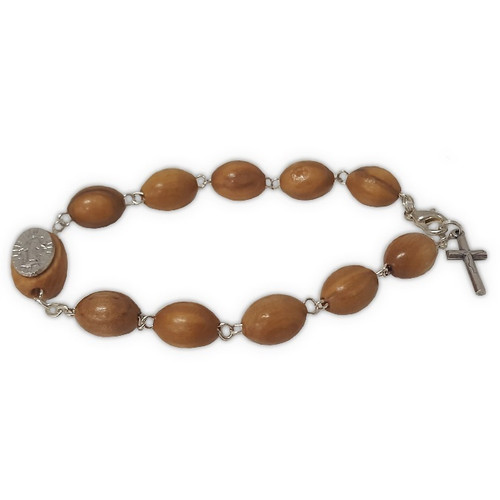 Rosary Bracelet: Miraculous Wood