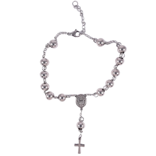 Car Rosary: Stainless Steel Single Decade