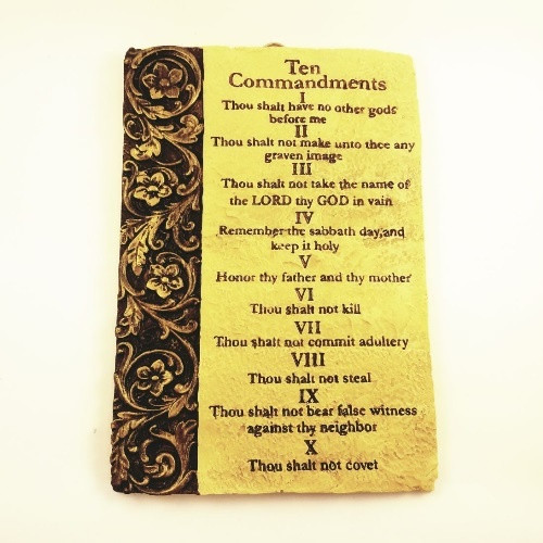 Plaque: Ten Commandments