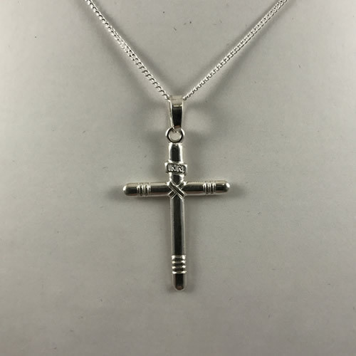 Sterling Silver Cross Pendant INRI