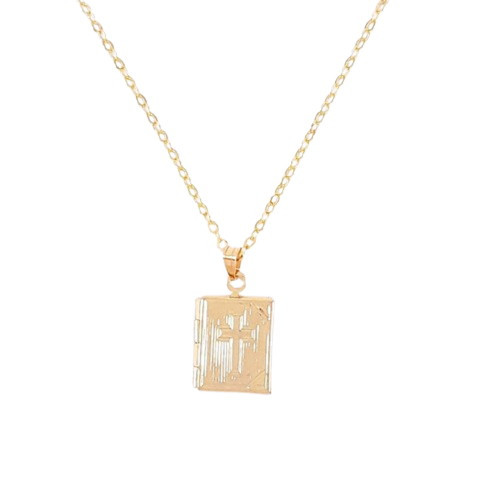 Gold Plated Bible Pendant Small