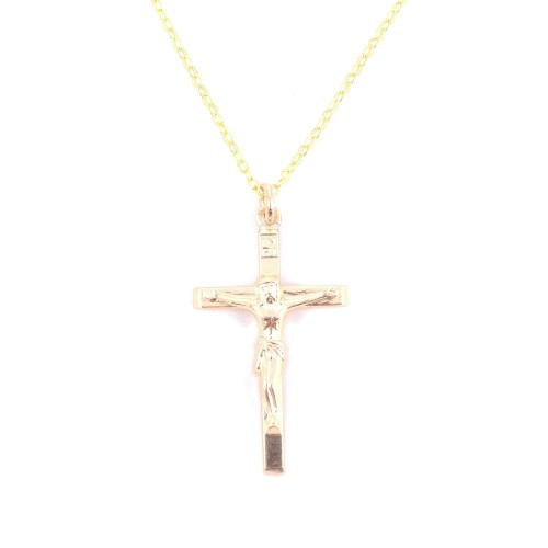 Gold Plated Crucifix Pendant