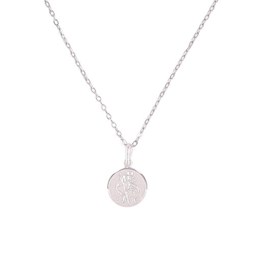 Sterling Silver Medal St Christopher 12mm