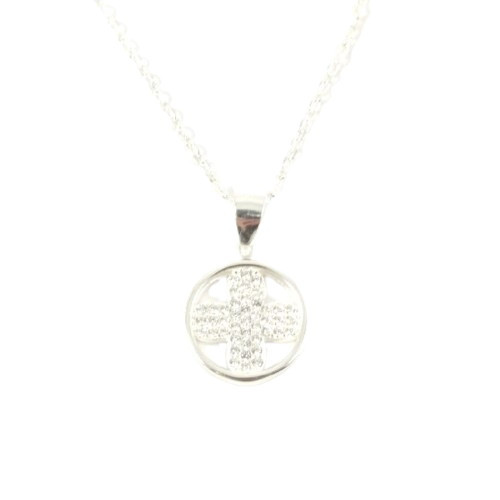 Sterling Silver Necklace with Cz Stones