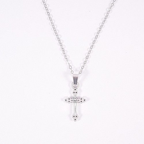 Silver Plated Apostolic Cross Pendant 21mm