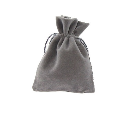 Grey Velvet Pouch