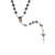 Rosary: Faceted Blue Matte 8mm Beads