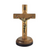 Crucifix: Rounded Wood On Stand Traditional - 7cm