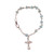 Rosary Bracelet: 6mm Crystal Glass Light