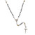 Rosary: Dark Gray Round Glass Beads