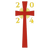 Vinyl Paschal Candle Candle Transfer - Cross 4