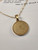 Lord's Prayer Cross Medallion (21mm) Gold Stainless Steel