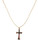 Flaired Cross Gold Pendant (25mm)