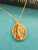 Our Lady Of Lourdes Picture Gold Pendant(24mm)