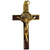 Crucifix: St Benedict - Gold/Brown Wood (7cmx4cm.)