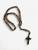 Rosary: St Benedict Brown Wood Beads -Antique Gold (30 cm.)
