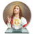 Glass Votive Light Holder/Sacred Heart