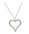 Necklace: Zircon Heart Rhodium Pendant