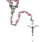Rosary: Pink Plastic Beads Silver Cross