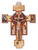 St.Benedict Wood Cross/ 6 inch Gold Highlights