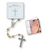 Boxed Rosary:Natural Wood Oval Cross Beads