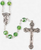 Glass Rosary: Aurora Borealis Green