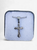 Stainless Steel Leaf Crucifix Necklace (2.4cm) - Made in Portugal