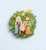 3D Resin Magnet (L&L Collection)  Christmas Wreath  - Made in Portugal