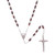 Rosary: Brown Wood Oval Beads On Long Chain