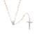 White Wooden 8mm Rosary on Chain