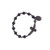 Rosary Bracelet: Stainless Steel Etched - Black/Black Beads