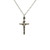 Sterling Silver Crucifix Pendant on Plated Chain