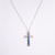 Palladium Plated Paua Cross Pendant