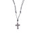 Celtic Cross Pewter Pendant on Thong - Square