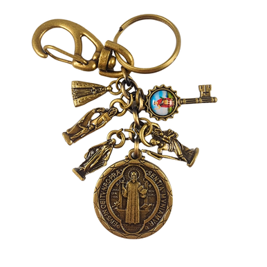Protective Key Rings Key Ring :St Benedict Protection With Six Miniatures - The Square Gift ...